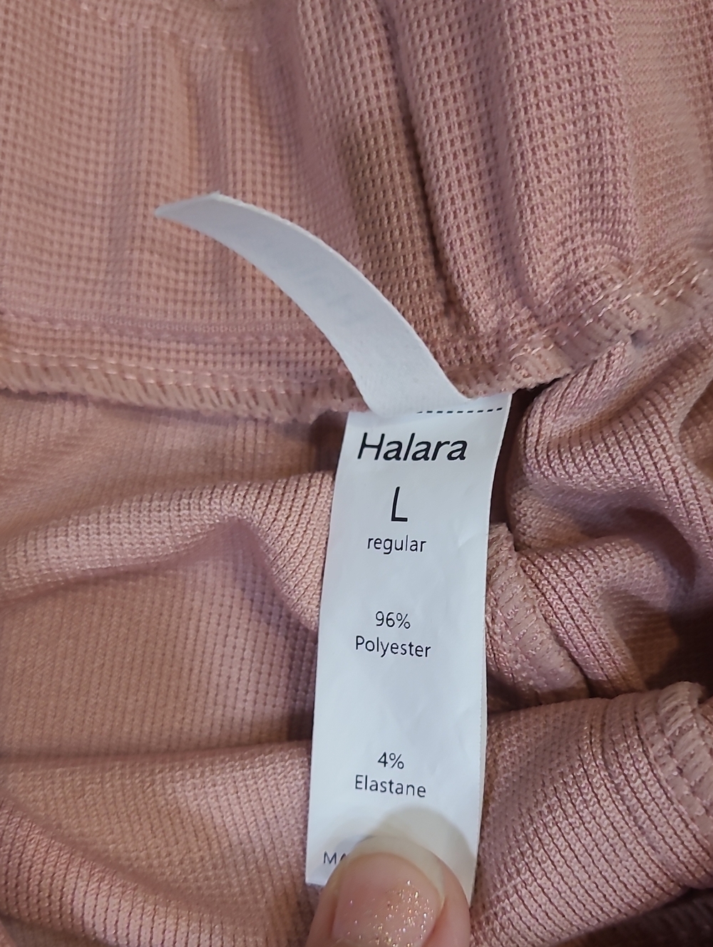 Halara Wide Leg High-Waist Pants — Pink Pull On Every Day Dress Up Or Down Large - Picture 5 of 11